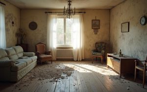 Illustration réaliste sur Maison abandonnée à donner : comment trouver et acquérir sur Le Bon Coin