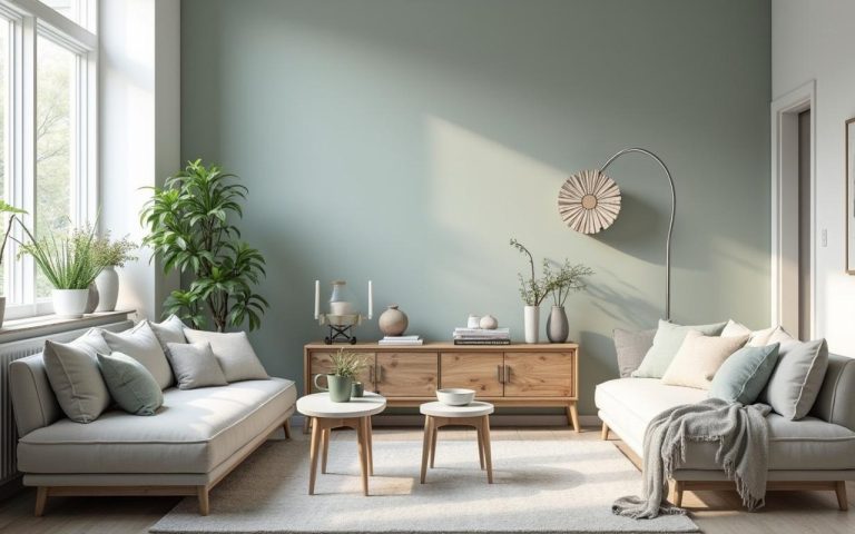 Illustration réaliste sur Quelle couleur va avec le gris clair : guide complet d'harmonies chromatiques